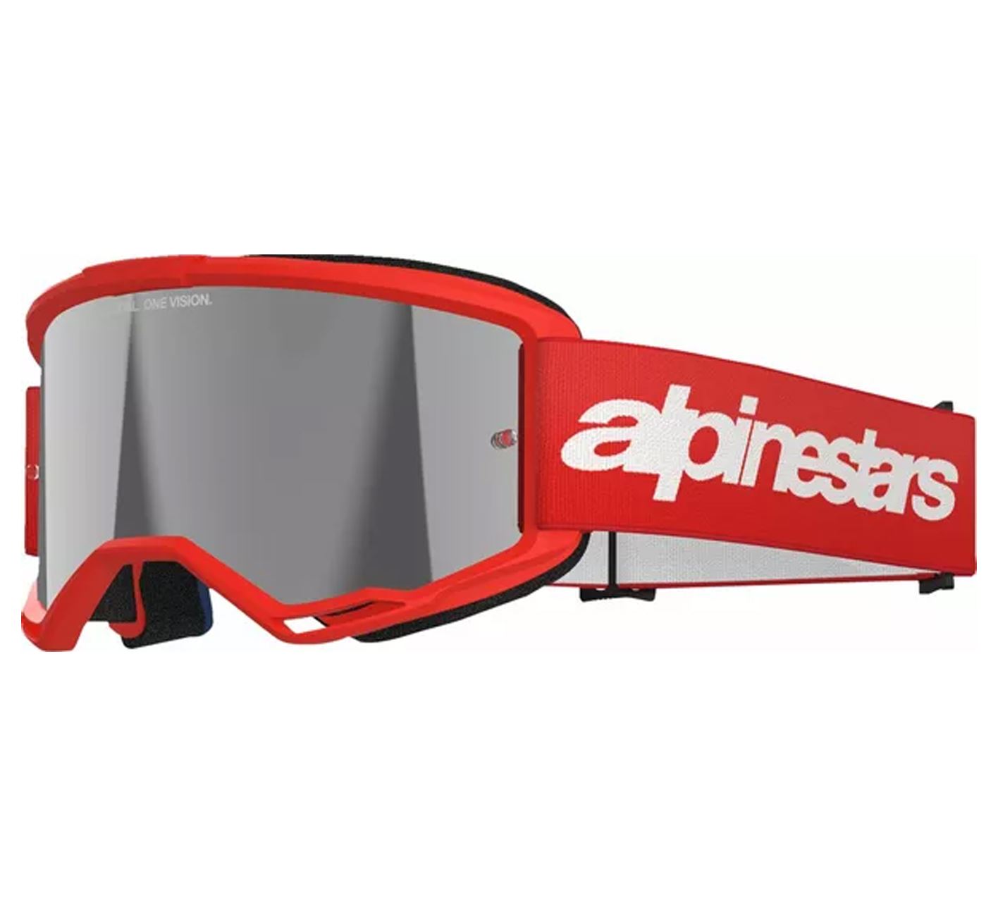 Alpinestars 2026 Goggles Vision 3 Wordmark Red Mirror Silver